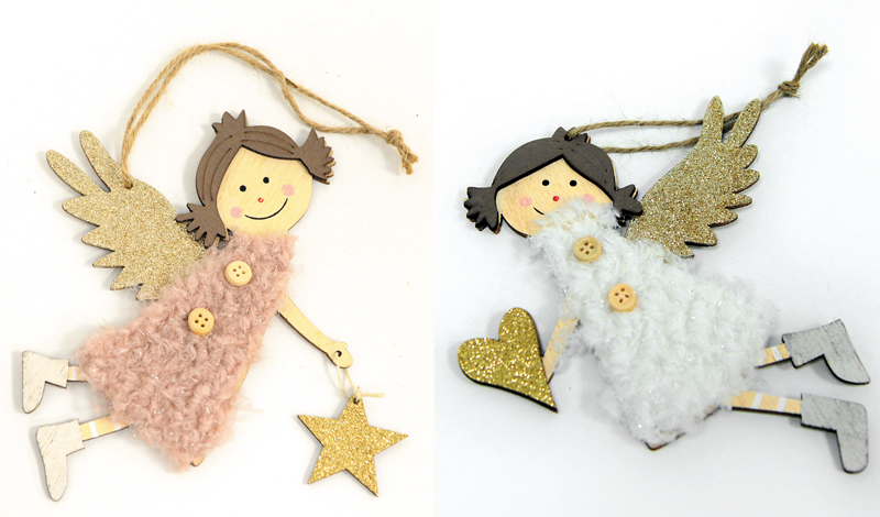 ΚΡΕΜΑΣΤΟ ΞΥΛΙΝΟ ΑΓΓΕΛΑΚΙ 15cm x 14cm 0530026