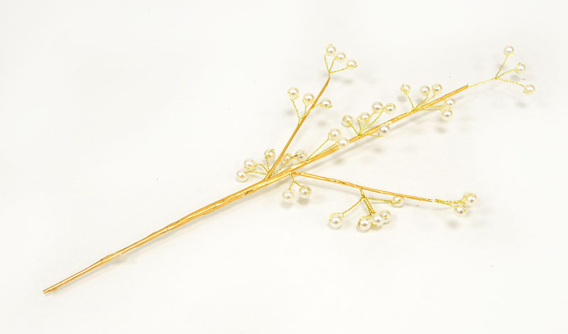 ΚΛΑΔΙ ΧΡΥΣΟ ΜΕ ΠΕΡΛΕΣ 31cm 0530098