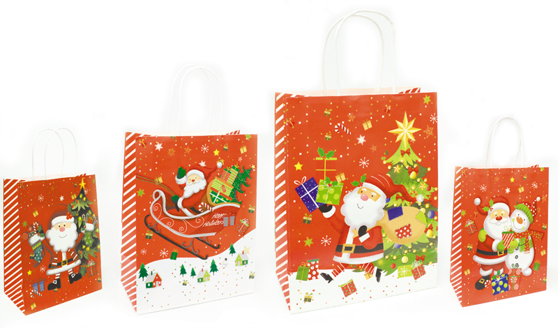 ΤΣΑΝΤΕΣ ΧΡΙΣΤΟΥΓΕΝΝΙΑΤΙΚΕΣ ΣΤΡΙΦΤΟ ΧΕΡΑΚΙ 15cm x 21cm x 8cm 0530127