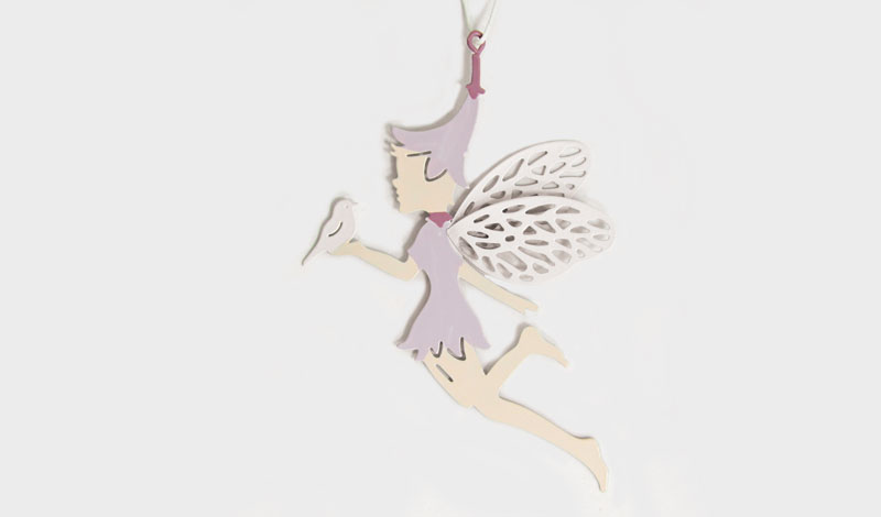 ΝΕΡΑΙΔΑ ΜΕΤΑΛΛΙΚΗ ΚΡΕΜΑΣΤΗ ΠΡΟΦΙΛ 13cm HCK-19062S.PK 0531135