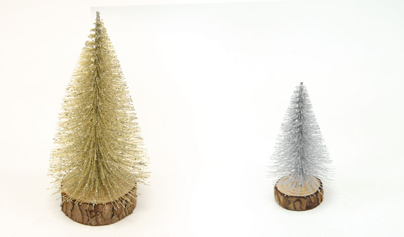 ΧΡΙΣΤΟΥΓΕΝΝΙΑΤΙΚΟ ΔΕΝΤΡΑΚΙ ΜΕ ΓΚΛΙΤΕΡ 15cm ΑΣΗΜΙ/ΧΡΥΣΟ 0531175