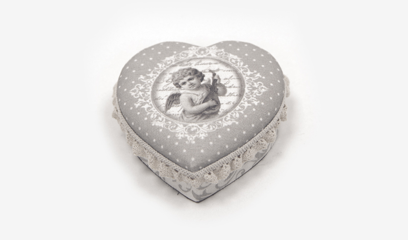 ΚΟΥΤΙ ΚΑΡΔΙΑ ΒΑΜΒΑΚΕΡΟ ΑΓΓΕΛΟΣ 11cm x 4.5cm 17-2033 0621138