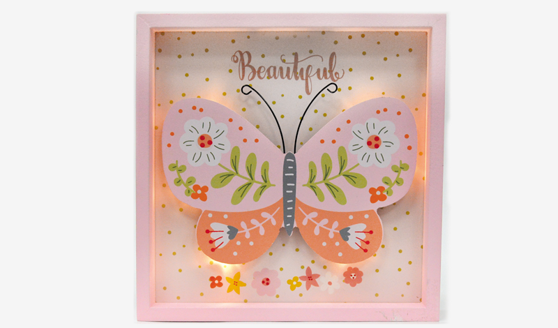 ΚΑΔΡΑΚΙ ΠΕΤΑΛΟΥΔΑ ΜΕ LED 18cm x 18cm x 4cm BS18-719 0621211