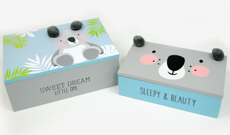 ΞΥΛΙΝΟ ΚΟΥΤΙ ΚΟΑΛΑ ΣΕΤ/2 17cm x 12cm x 6cm BS19-248A 0621288