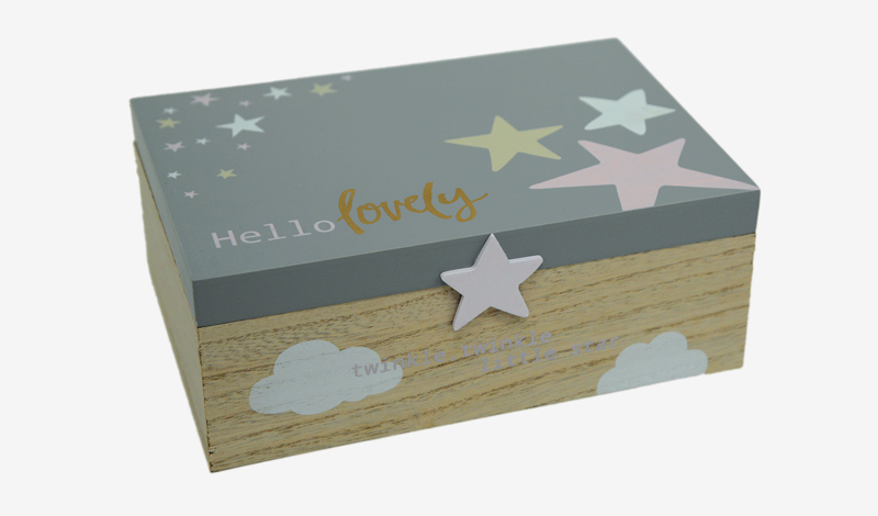 ΞΥΛΙΝΟ ΚΟΥΤΙ ΑΣΤΕΡΙ ΡΟΖ 22cm x 15cm BS19-771 0621344