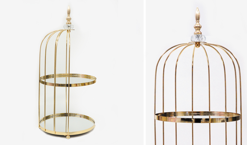 ΜΕΤΑΛΛΙΚΟ ΣΤΑΝΤ ΜΕ 2 ΡΑΦΙΑ ΚΑΘΡΕΠΤΕΣ 23cm x 52cm 0621480