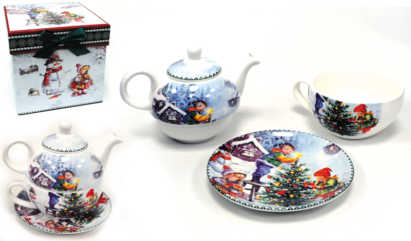 ΧΡΙΣΤΟΥΓΕΝΝΙΑΤΙΚΟ ΣΕΤ ΤΣΑΓΙΕΡΑ ΦΛΥΤΖΑΝΑ ΑΠΟ ΠΟΡΣΕΛΑΝΗ ΜΕ ΚΟΥΤΙ ΔΩΡΟΥ 0621520