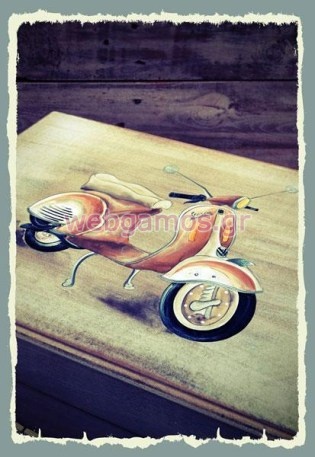 Ξύλινο Κουτί βάπτισης βέσπα (853533)