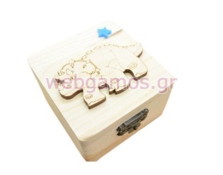 Ξύλινο κουτί δεινοσαυράκι 