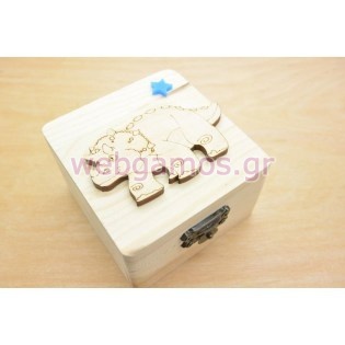 Ξύλινο κουτί δεινοσαυράκι 