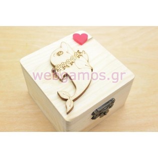 Ξύλινο κουτί δελφινάκι 