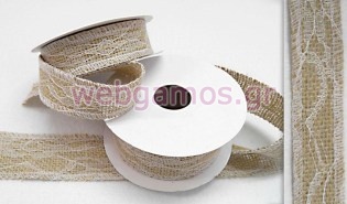 Κορδέλα Λινάτσα με δαντέλα (0501204)