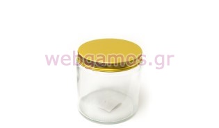 Βάζο με χρυσό βιδωτό καπάκι 500 ml (0503309)