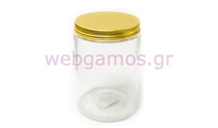 Βάζο με χρυσό βιδωτό καπάκι 770 ml (0503310)