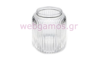 Βάζο κύλινδρος με ρίγες (0503329)
