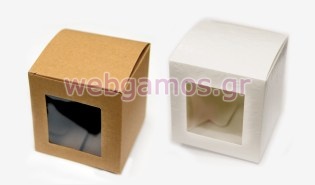 Κουτί χάρτινο με παράθυρο ζελατίνα 8 cm (0506218)