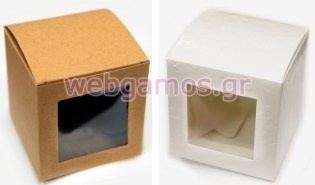Κουτί χάρτινο με παράθυρο ζελατίνα 10 cm (0506219)
