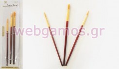 Σετ Πινέλα χειροτεχνίας λεπτό στρογγυλό (0515012)