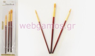 Σετ Πινέλα χειροτεχνίας λεπτό στρογγυλό (0515012)