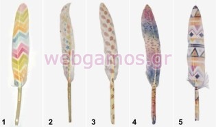 Πούπουλο φτερό πολύχρωμο 12 -15 εκ (0517898)