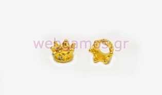 Μεταλλική Χρυσή Κορώνα με στρας (0517946)