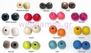 Ξύλινη Χάντρα 1 εκ (0519021)