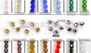 Χάντρα τύπου σβαρόφσκι 0.4 εκ (0519080)