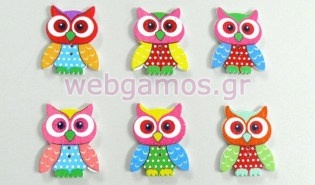 Ξύλινο Διακοσμητικό κουκουβάγια μικρό (0519225)