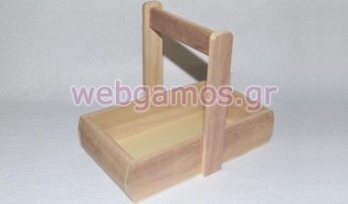 Ξύλινο Καλάθι με χέρι (0519421)