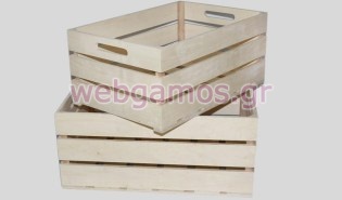 Ξύλινα Καφάσια μεγάλα σετ 2 τεμάχια (0519436)