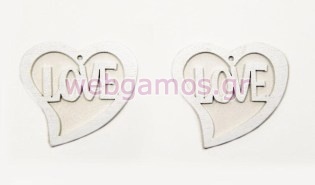 Ξύλινη Καρδιά Love (0519573)