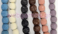 Φυσική Χάντρα λάβα στρογγυλή 2 εκ (0519578)