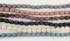 Φυσική Χάντρα λάβα στρογγυλή 1.2 εκ (0519580)