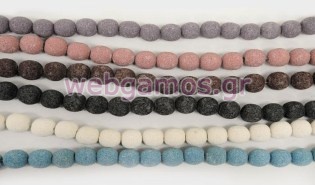 Φυσική Χάντρα λάβα στρογγυλή 1.2 εκ (0519580)