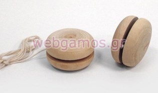 Μπομπονιέρα Βάπτισης ξύλινο yo - yo (0519594)