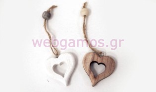 Καρδιά με κορδόνι και χάντρα (0519599)