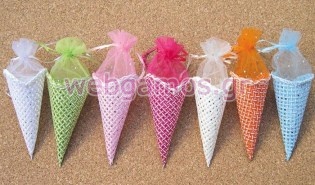 Μπομπονιέρα Βάπτισης χωνάκι (0520037)