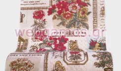 Ρολό Καραβόπανο κόκκινα λουλούδια (0527180)