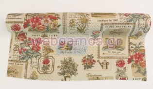 Ρολό Καραβόπανο κόκκινα λουλούδια 48 εκ (0527192)