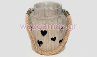 Στρογγυλό Κηροπήγειο με καρδιές (0619005)