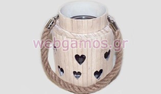 Στρογγυλό Κηροπήγειο με καρδιές (0619006)