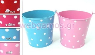 Μεταλλικός Κουβάς πουά (0620032)