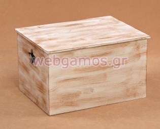 Ξύλινο Μπαούλο Βάπτισης Απλό (07001)