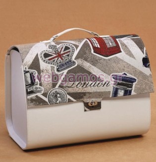 Τσάντα Βάπτισης με Μοτίβα (07402)