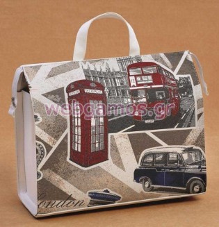 Τσάντα Βάπτισης με Μοτίβα (07407)