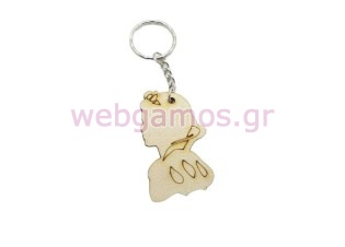 Μπρελόκ Χιονάτη ξύλινο (910015)