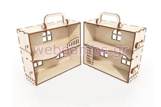 Ξύλινο Κουκλόσπιτο βαλίτσα (101128)