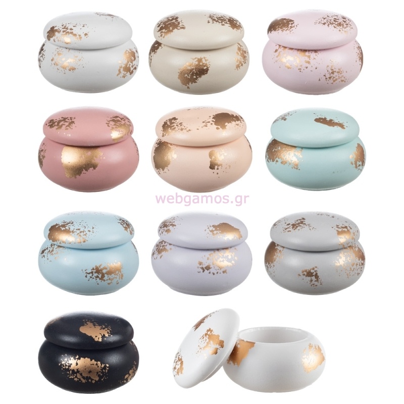 Μπιζουτιέρα Μακαρόν με Χρυση Πατίνα Κ883