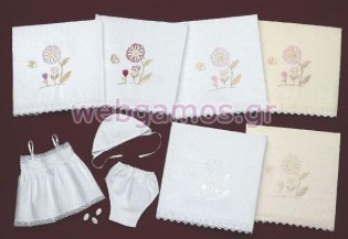 Λαδόπανα Βάπτισης λουλουδάκια (1332)