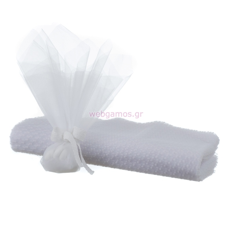 ΤΟΥΛΙ ΠΟΥΑ ΛΕΥΚΟ 38*38εκ 40813-101